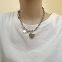 Love letter necklace female hip hop hiphop simple cold wind lettering tag tag choker trampoline accessories neck chain