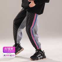 Rain Stars Rain & Rain Girl Pants Autumn Winter Outwear 2021 New Plus Suede Winter Style Integrated Suede Pants Children Sports Pants