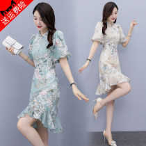 2021 Fashion big code Retro high-end middle and long style Temperament Celebrities womens clothing High level Sensation Casual Goddess Van