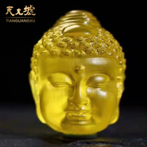  Tianguang Hui natural amber Beeswax pendant Yellow honey amber One-nian necklace pendant mens and womens pendant with certificate