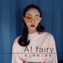 Sunglasses 2020 Tide Retro Seal Happy 2 Liu Tao same color transparent round face frame sunglasses