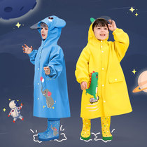 Childrens raincoat boy primary school boy 2021 kindergarten baby raincoat dinosaur school uniform School bag a big child