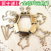 Student stationery metal hot sale cute creative animal Bill clip paper file long tail clip dovetail clip