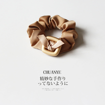 Advanced sense bow knot large intestine Hairband exquisite Japanese Korean temperament headwear Net Red simple leather band female head rope