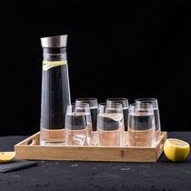 Cold Kettle Living Room Home Glass Cool White Open Water Cup Teapot Zakers Minimalist Suit Large Capacity Water Bottle Cup Cover