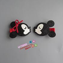 Korean hair accessories children hairclip Mickey Minnie to the clip treasure bag cloth clip does not hurt the hair girl cartoon cute side clip