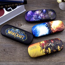 Warcraft game glasses case for men and women portable anti-pressure light simple retro art student eye box storage