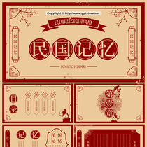 (Republic of China Memory) Simple creative retro style report PPT Template