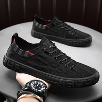 Mens shoes summer breathable work work canvas shoes chef kitchen waterproof non-slip construction site wear-resistant labor insurance trendy shoes