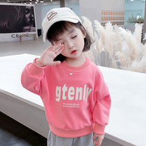 Spring dress girl sweater foreign girl baby spring and autumn leisure loose long sleeve fashion Korean dress childrens coat