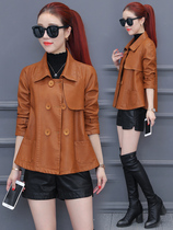 Spring leather jacket womens clothing 2021 this years new spring and autumn popular Joker small jacket short jacket