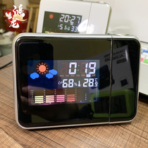 Weather projection clock perpetual calendar electronic clock 2021 New Creative mute LED color screen weather clock alarm clock
