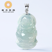 Oriental Jinyu Ice Glutinous Species Stand Buddha 18K Gold Buckle Buddha Pendant Emerald Jade Buddha Pendant Female Buddha Pendant