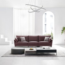 Totoro Xiansen Nuoyiwei series Light luxury Italian simple leather two-person sofa Living room combination leather sofa