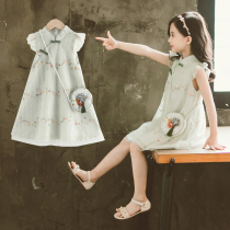 Girls qipao dress for summer clothes with children in Chinese style Chinese style dress Chinese style childrens girl princess gufeng internet red dress