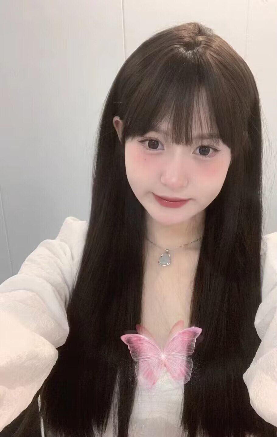 真我黑长直漫画齐刘海假发套 全真发整顶设计 自然隐形无痕贴合 长发飘逸顺滑