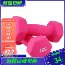 Xinjiang Tibet Frost Dipped 4 kg (2*2) household lady dumbbell sports fitness fitness shape Zhengdo