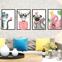ins Wind animal photo frame girl heart dormitory bedside table warm bedroom living room wall sticker wallpaper painting self-adhesive transformation