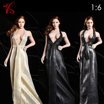 Spot VSTOYS 1 6 19XG52 FEMALE GOD evening dress soldier doll costume suitable for rubber-coated female plain body