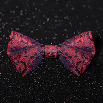 Bridegroom bow tie male wedding best man high-end personality fashion tide suit red English black bow
