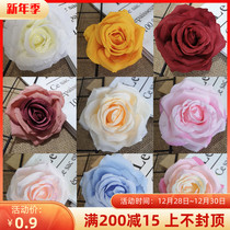 Simulation Alice rose flower head silk flower DIY flower arrangement decoration road flower row flower wedding hall wedding wedding flower