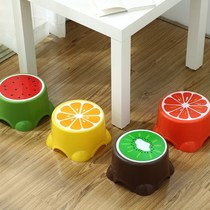 Household plastic stool thickened childrens low stool Adult small bench Rubber Deng square stool Cute round stool shoe stool footstool