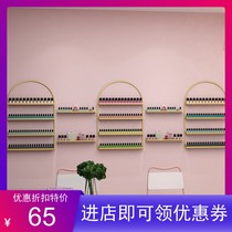 Nail salon wall display rack nail polish shelf wrought iron nail polish shelf wall hanging cosmetics store storage rack