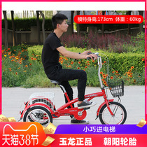Yulong Middle-aged scooter bicycle Adult pedal tricycle Small old man human tricycle to buy vegetables