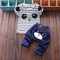 Baby summer Men 1 a 3 year old female children foreign gas suit baby childrens clothing summer children handsome Korean version tide