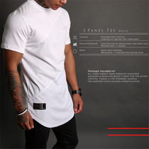 Summer New Round Collar Short Sleeve Muscle Fitness Brothers Pure Cotton Sports Splicing Men Exercise Running Breathable Speed Dry T-Shirt