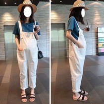 Pregnant woman pants back with pants cotton numb outside wearing summer thin suit loose big code breathable not to be pregnant woman