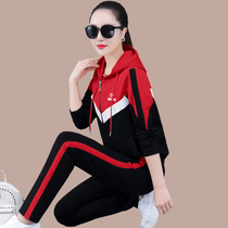 Sports Suit Womens Spring Autumn Season 2022 New Fashion Big Code Loose Long Sleeve Casual Wear and Wear Two Suits