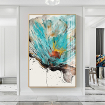 Modern abstract porch decorative painting simple flower three-dimensional oil painting Nordic style entrance corridor aisle floor painting