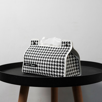 Nordic ins Net red tissue box retro leather dining room home living room coffee table car drawing box napkin paper box