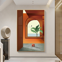 Modern minimalist niche light luxury homestay decorative painting living room murals Nordic porch corridor aisle bedroom hanging painting