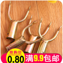 Stainless steel pole clothes drying balcony clothes support clothes pole hanging clothes pole cool clothes fork pole telescopic clothes fork plastic fork head