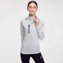 hotsuit hooded sweater womens 2020 autumn and winter new high collar pullover slim running yoga suit jacket