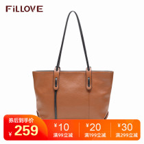 Toto the first layer cowhide large bag 2021 new fashion leather shoulder bag large capacity female simple shopping bag womens bag