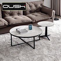 Rock Plate Tea Table Composition Living Room Small Family Round Idea Home Small Tea Table Modern Light Extravagant Designer Round Tea Table