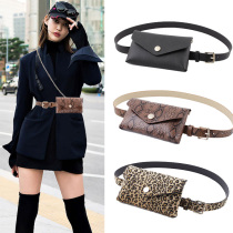 Snake pattern mini belt waist bag small chain mobile phone women's bag net red tide ins belt decoration Joker belt