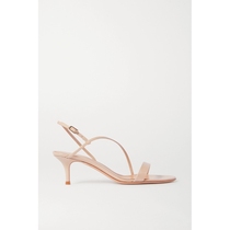 Classic paragraph] GIANVITO ROSSI Pink Lacquered Leather heel sandal NAP NET-A-PORTER quite