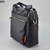 Mens portable shoulder bag briefcase Oxford spinning vertical simple retro business casual British