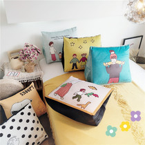 Net Red Bedside Cushions Cartoon Children Double Pillow Big Backrest Bedroom Sofa Bed With Pillow Strip Hug