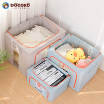 Clothing finishing containing box cotton linen fabric large number folding wardrobe storage containing box home clothes containing deviner