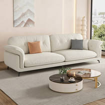 Fabric sofa living room household small apartment Yunduo technology cloth sofa Nordic simple straight-row down sofa combination