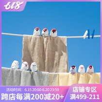 Japanese import standing small bird bath towels Finarie Dream little bird ministry towel creative design gift Christmas New Years Day