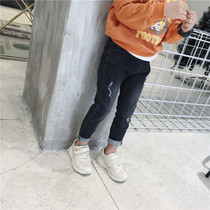 2018 Spring Festival New Pants Childrens Broken Cave Jeans Boy Baby Jeans Long Pants of Pants