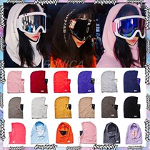 BSRABBIT Korea ski Lianhood Winter Outdoor Anti-cold and warm protective face Neck Triangle Towel Mask Surrounding White