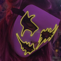 Killer Mask Woman High Cold Juggling Cool LED Shine High-quality COS Dressy Street Dance props Beauty Write True