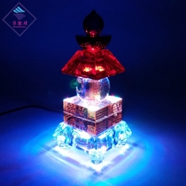 Crystal stupa Stupa Tibetan relic pagoda Five-wheel tower Manna Pill bottle treasure Koinin Dharani Tower ornaments
